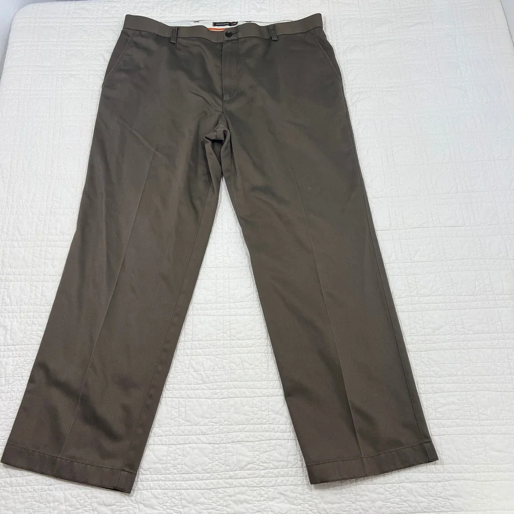 Dockers D2 Straight Fit Brown Khaki Pants Mens 38x30 Cotton Chino Trousers